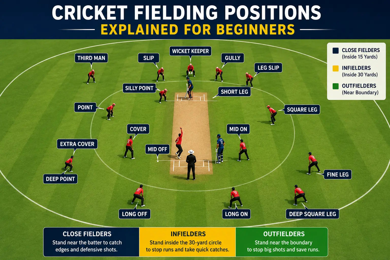 Cricket Fielding Positions Explained for Beginners