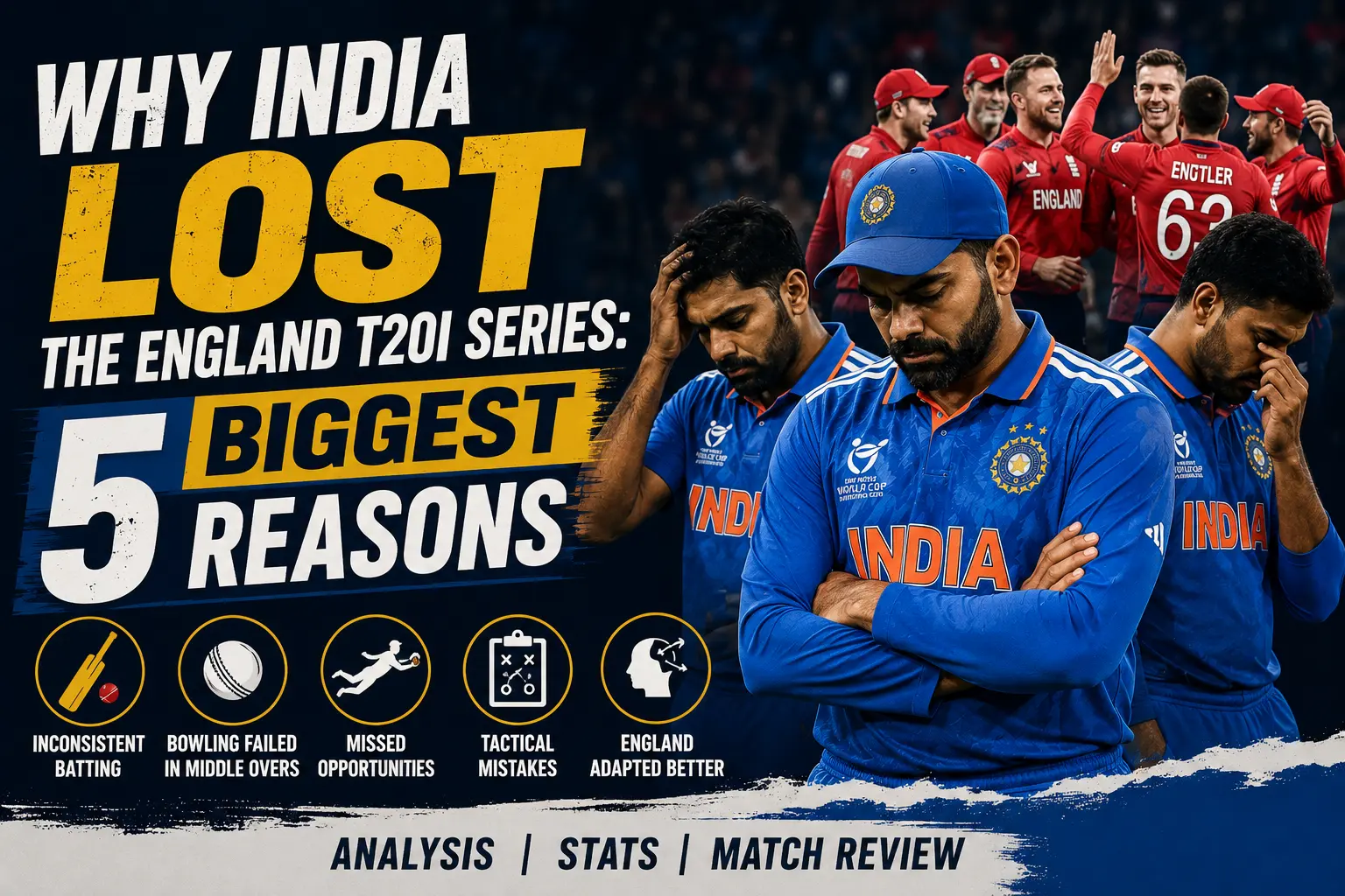 Why India Lost the England T20I Series: 5 Key Reasons