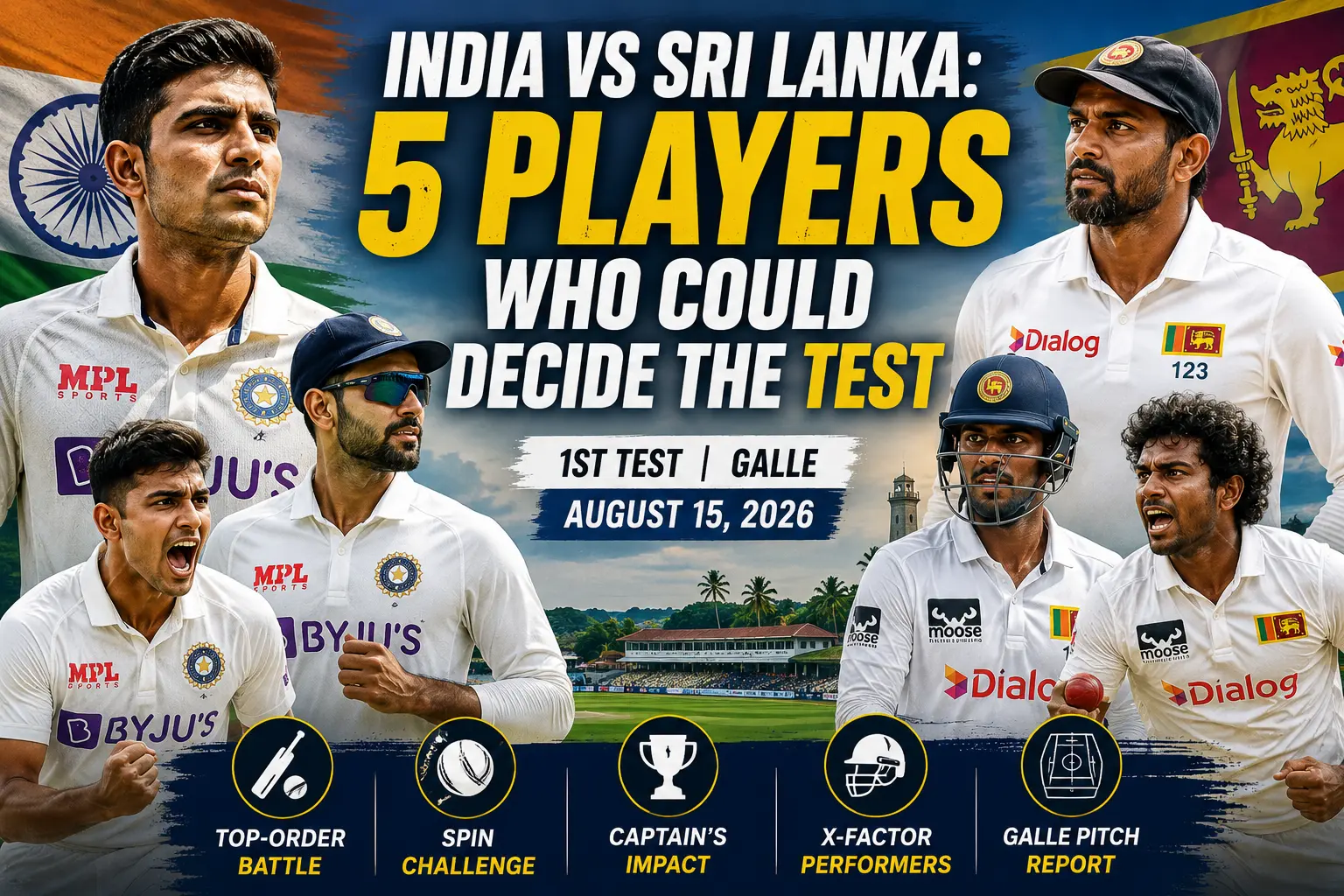 India vs Sri Lanka: 5 Players Who Could Decide the Test